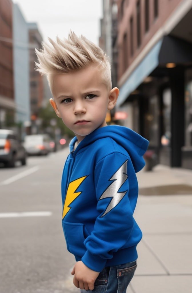 The Faux Hawk with Lightning Bolt