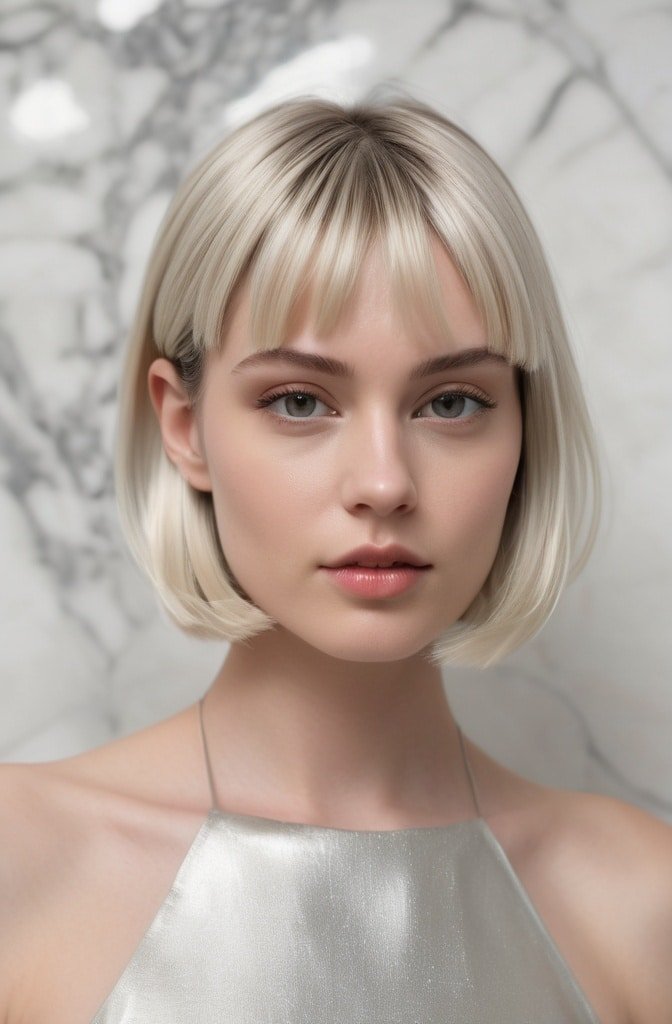 The Layered Bob with Micro Bangs