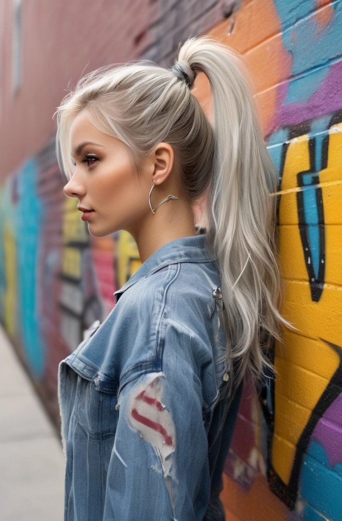 The Textured Messy Ponytail