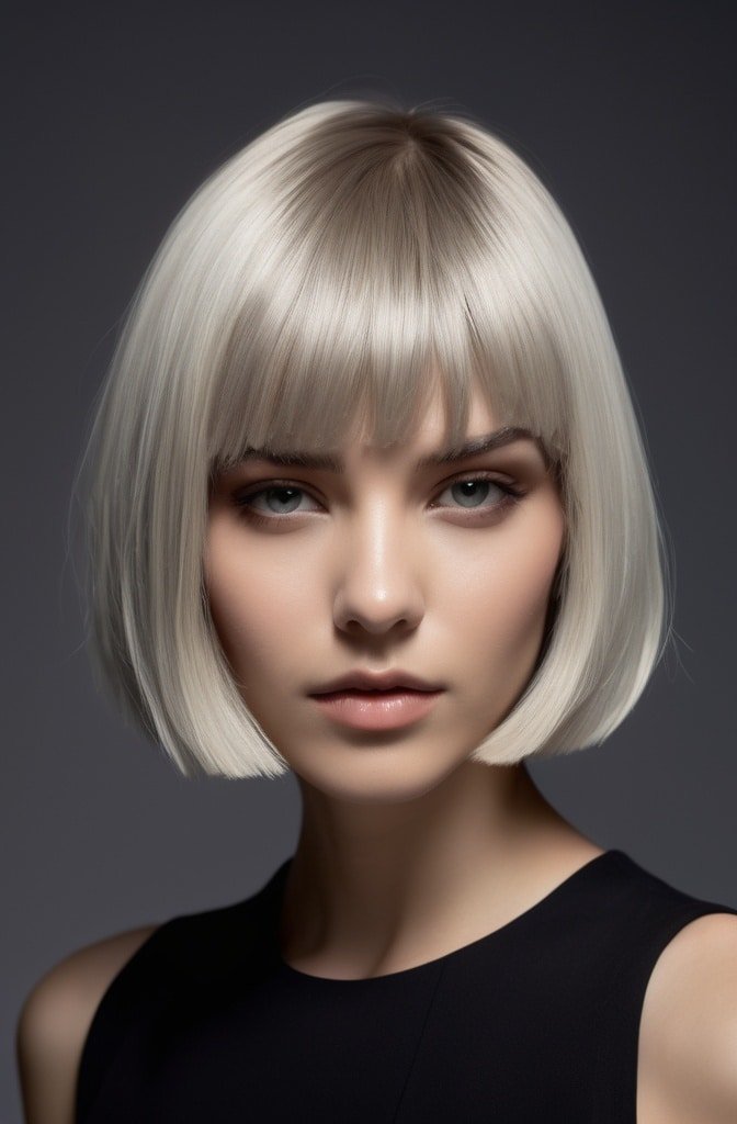 Triangular Layered Bangs