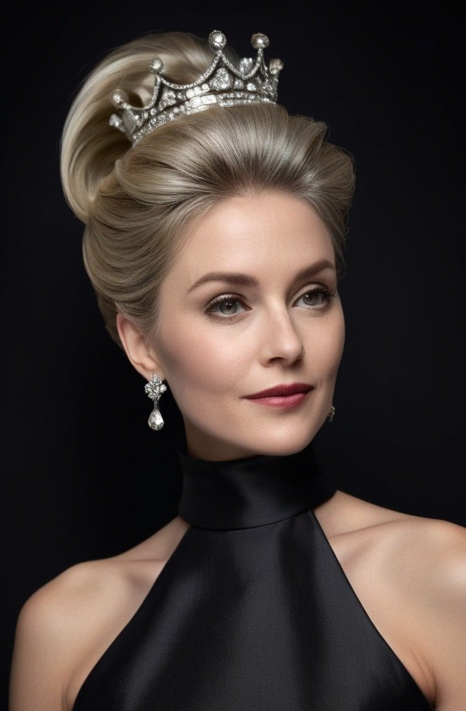Volumized Crown With Hidden Pins