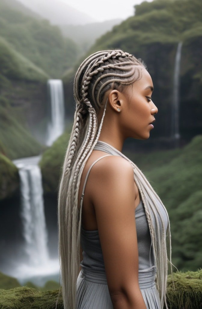 Waterfall Box Braids