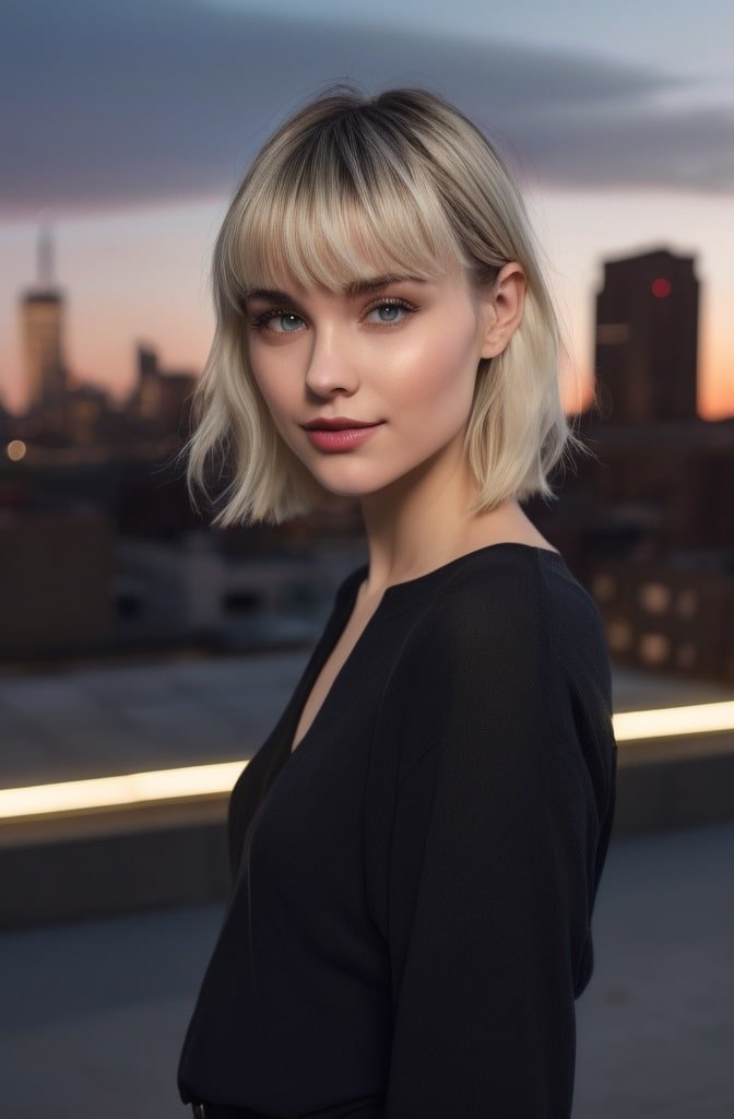 Wispy A-Line Bangs