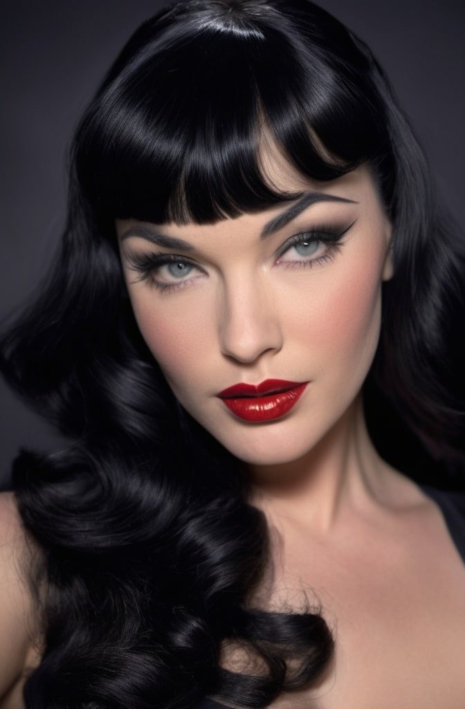 1950s Betty Page Bangs