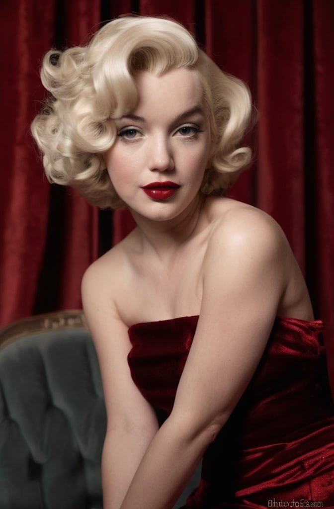 1950s Marilyn Monroe Curled Bangs