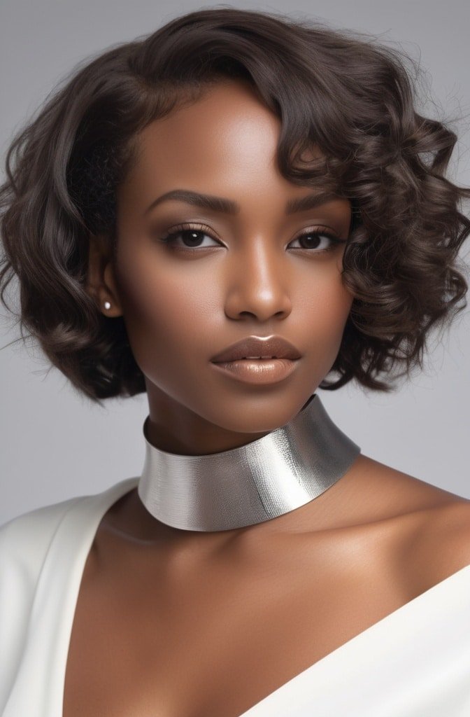 Angled Bob on Natural Hair