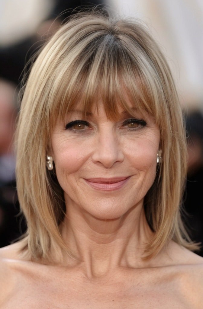 Collarbone-Length Cut with Long Bangs