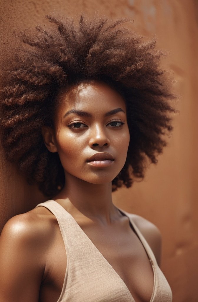 Side-Swept Afro