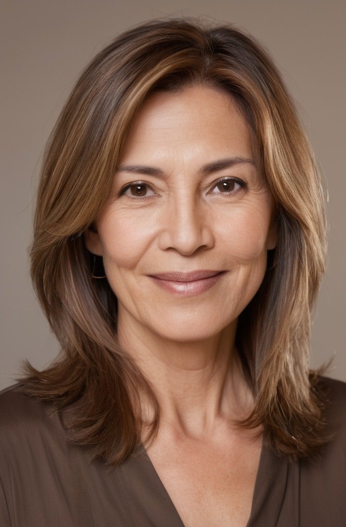 37+ Stunning Long Haircuts for Women Over 45