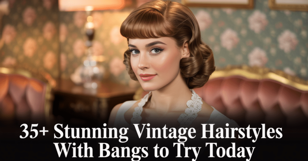 35+ Stunning Vintage Hairstyles with Bangs to Try Today